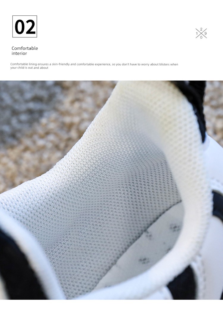 Kading Children's Shoes Boys' Sports Shoes 2026 Autumn New Ultra-Light Leather Waterproof Rotating Button Shock-Absorbing Running Shoes — 7