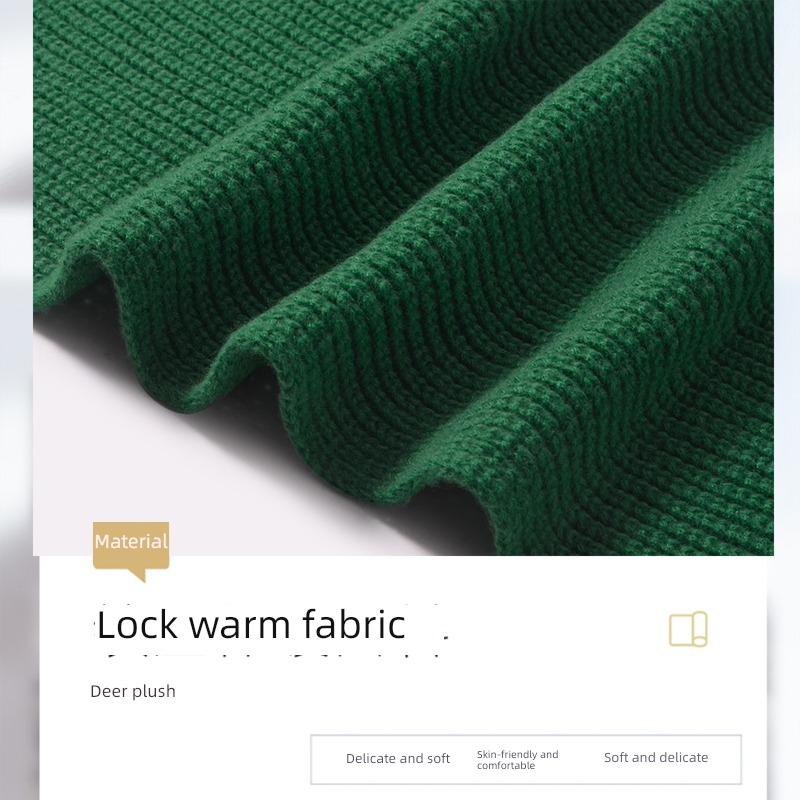green female winter Versatile thickening Plush knitting scarf