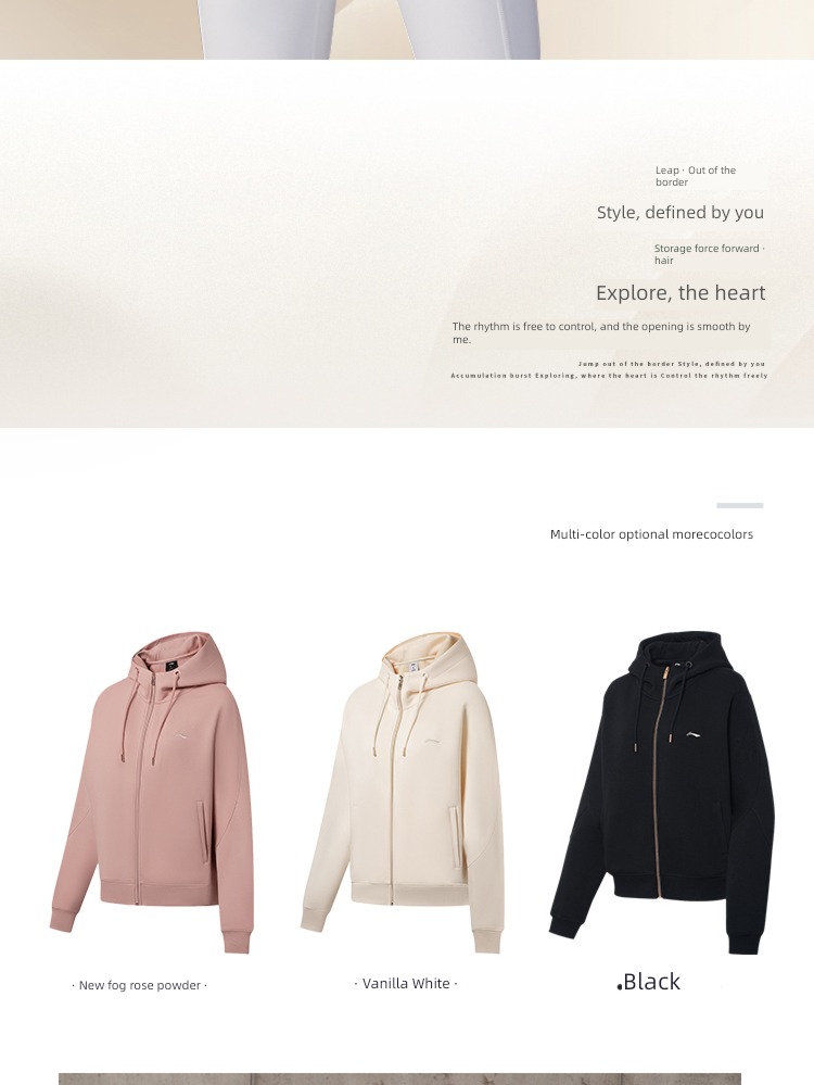 Li Ning Air layer Cardigan Long sleeve female motion Sweater