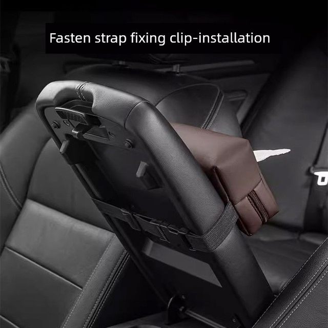 Car tissue box armrest box seat paper hanging car napkin bag paper storage car high-end sense