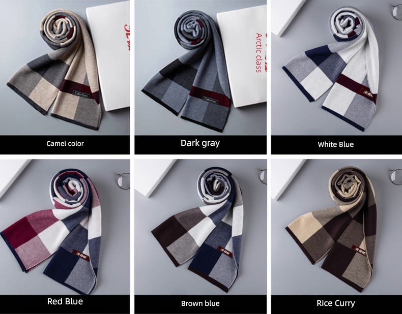 wool winter Versatile young people Gift box scarf