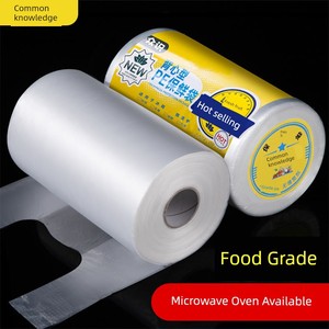 Food-Grade Fresh-Keeping Bags, Vest-Style, Household, Portable, Thickened, Large, Medium, and Small Sizes, Plastic Roll 