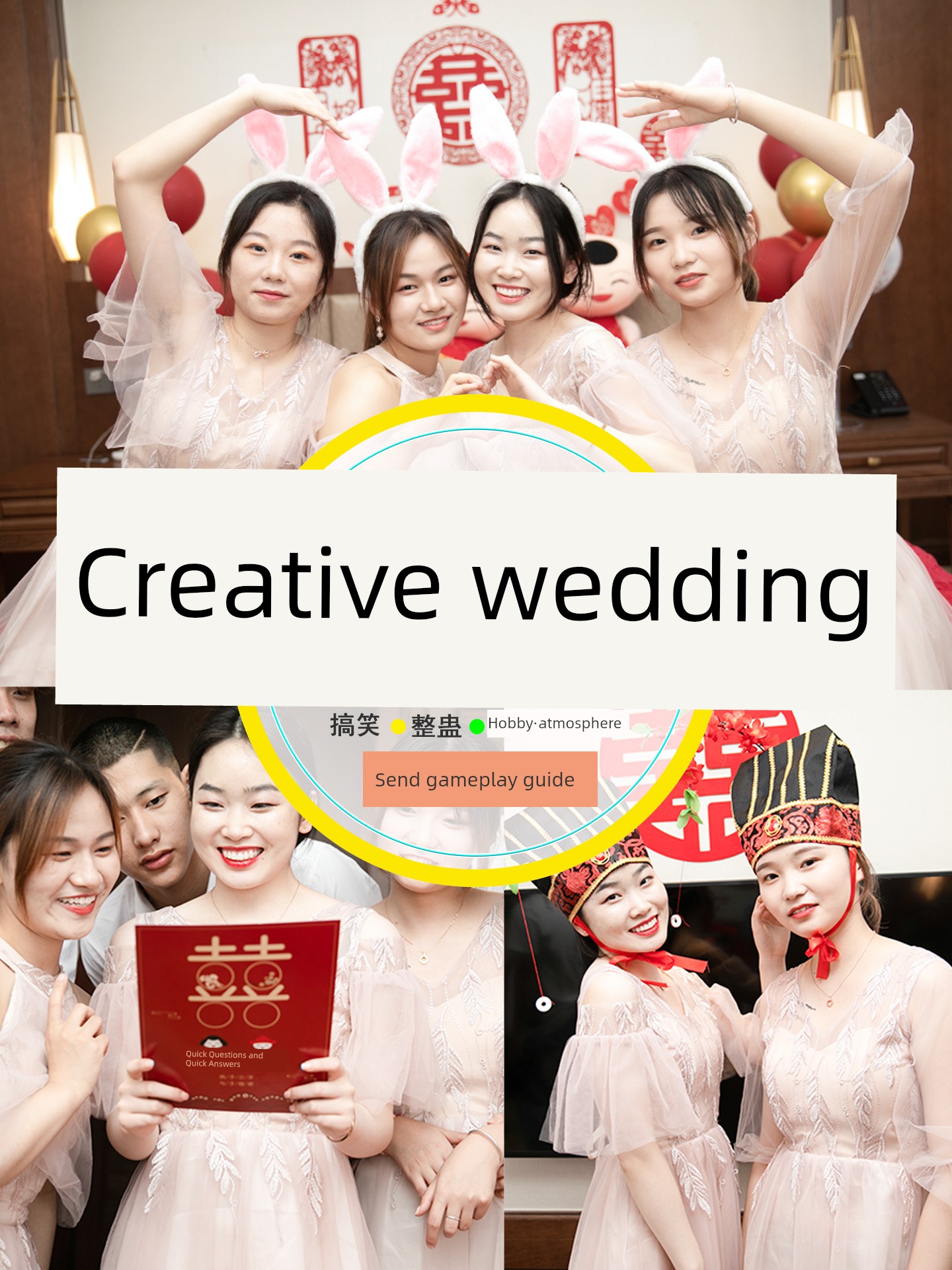 Wedding Games, Wedding Props, Funny and Creative Interactive Newlywed Etiquette Packages, Dressing Gown, Photo Shoot, Wedding Complete Set