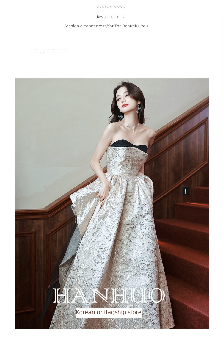Dress skirt high-end A lady of temperament vocal music Art examination undergarment covering the chest and abdomen