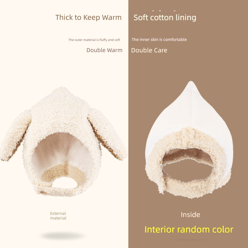 Plush Ear protection 0-1 Boy child baby Hat