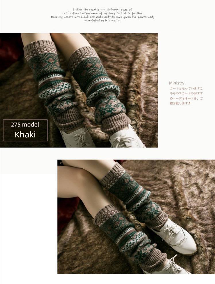 Autumn and winter lengthen female Cashmere Overshoes keep warm Pile socks