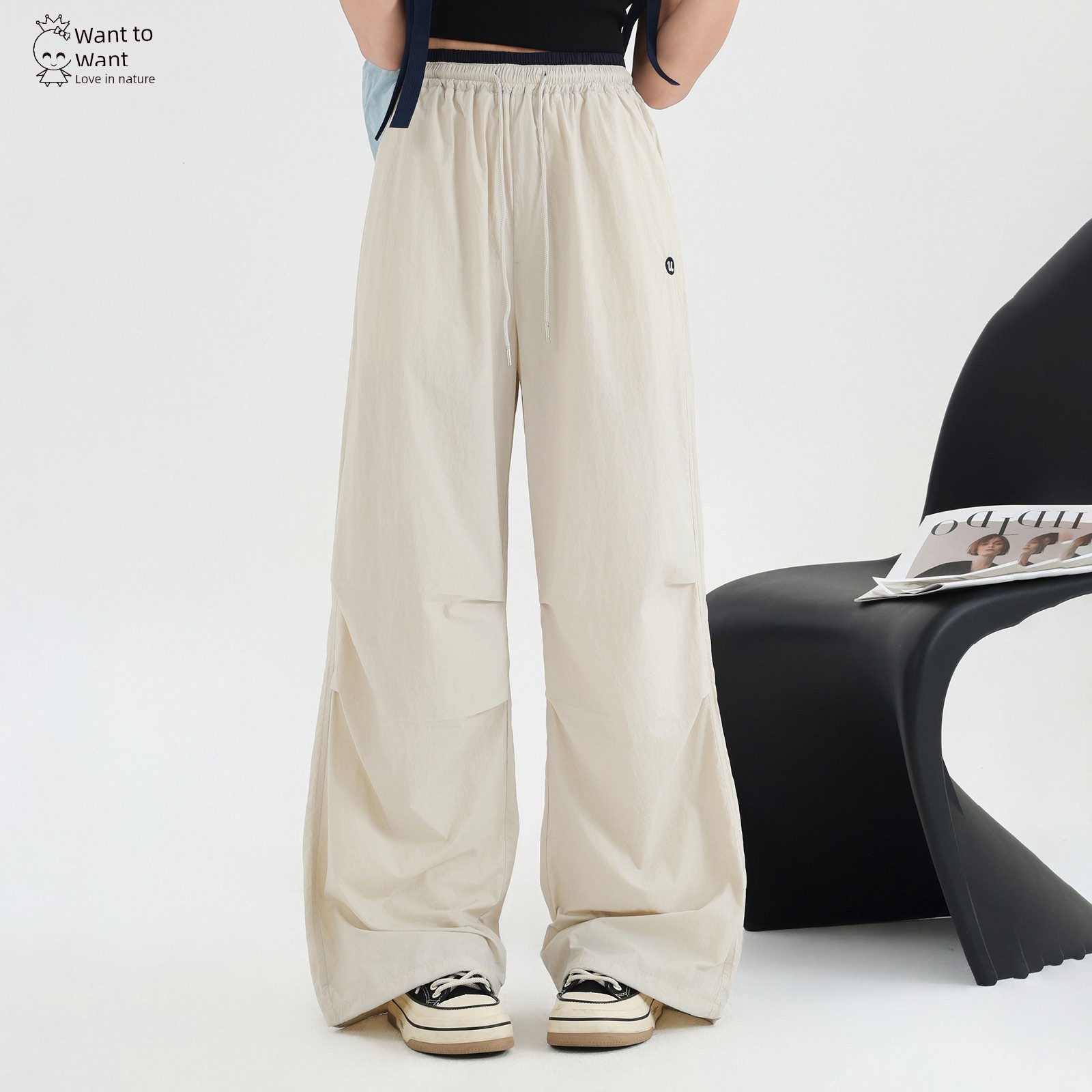 Girls' Cargo Pants Spring and Autumn 2026 New Straight-Leg Pants Youth Casual Pants Loose Fit Big Girl Sports Pants — 4