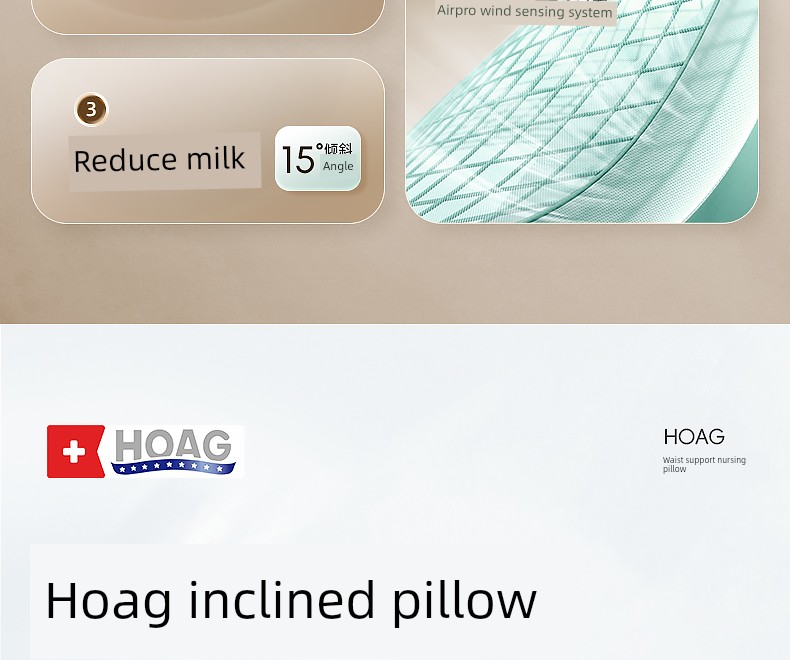 Hoag Nursing Pillow Newborn Feeding Aid for Direct Feeding, Sitting Feeding, Cuddling, Waist Support Cushion, Breastfeeding Pillow — 7