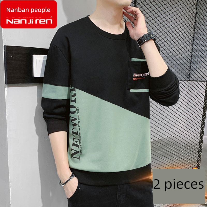 NGGGN man Sweater Autumn and winter Plush Long sleeve T-shirt