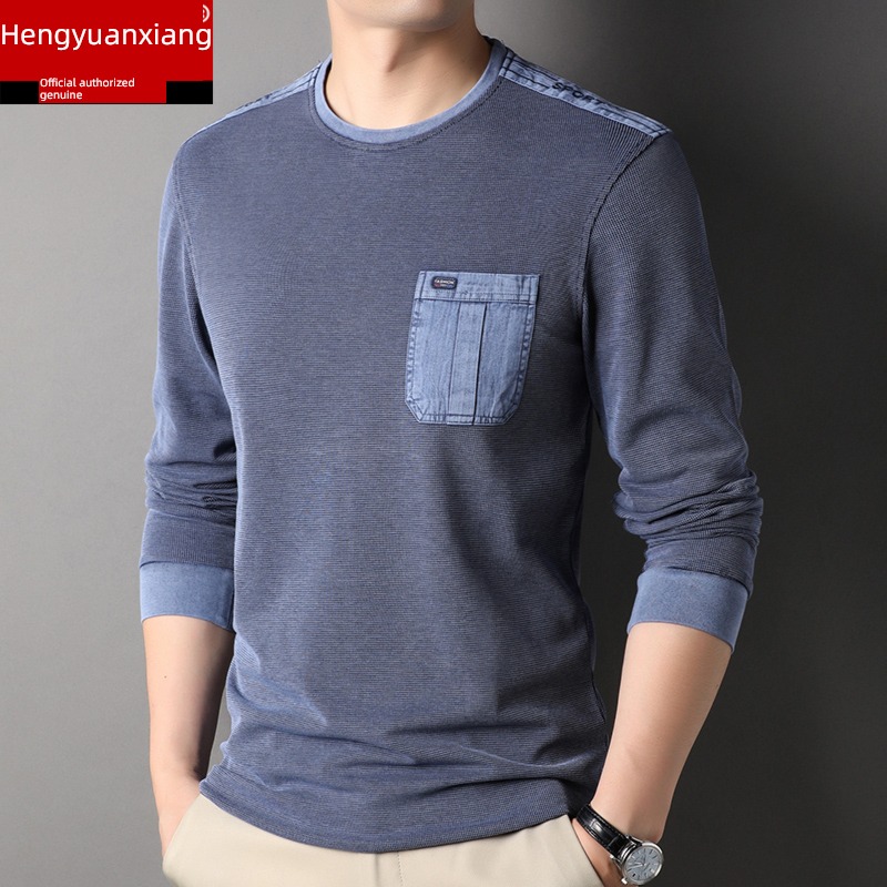 hyz  Real pocket pure cotton Undershirt Long sleeve T-shirt