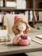 Cute girl pen holder ornament creative office desktop makeup brush storage children room decoration boy girl