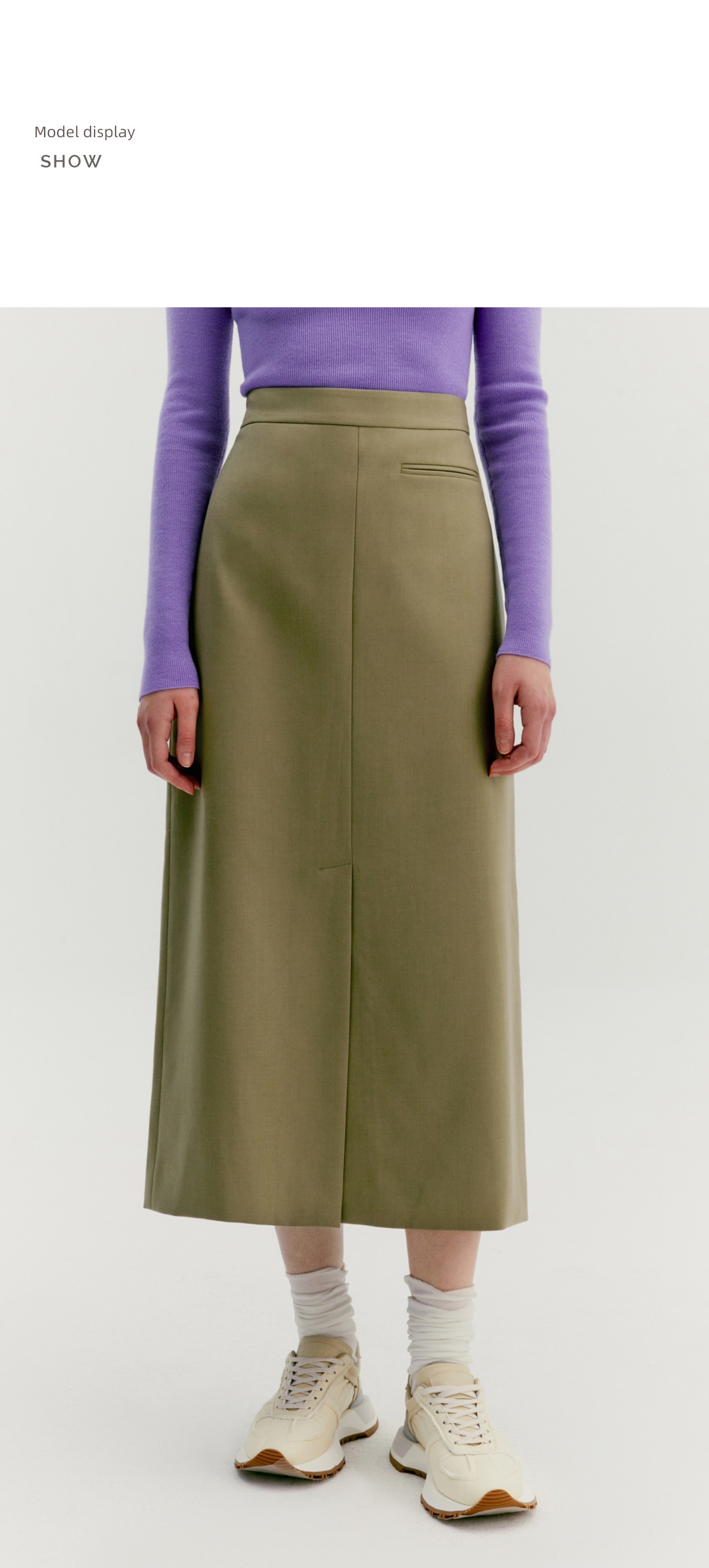 INS IS   FEMME Early autumn New products Containing wool Half skirt
