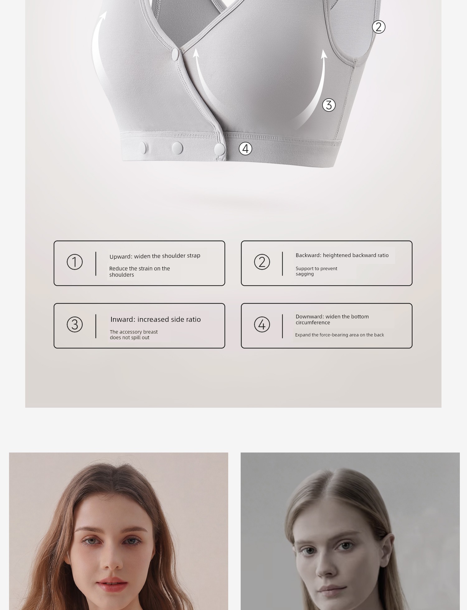 [C-G Large Size Large Bust] Nursing Bra with Large Cups to Prevent Sagging, Specially Designed for Postpartum Breastfeeding, Thin Summer Style Bra — 12