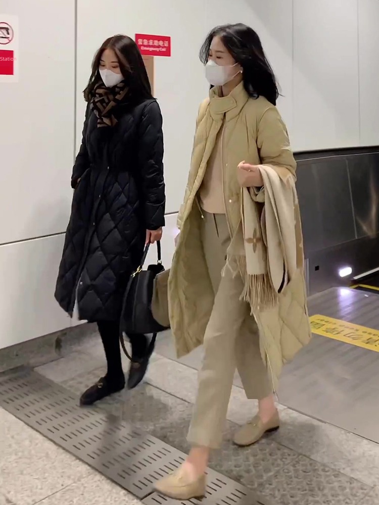 2021 winter fashionable Medium and long term Down jacket
