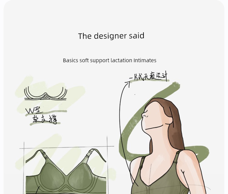 GE Meizi Breastfeeding Intimates Push up and Anti-Sagging Postpartum Feeding Spring and Summer Exclusive for Pregnancy Pregnant Women Bra Seamless — 5