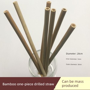 Natural Bamboo Eco-Friendly Straws, Healthy Bamboo Straws, Western-Style Cafe Milk Tea Straws, Manufacturer Sales