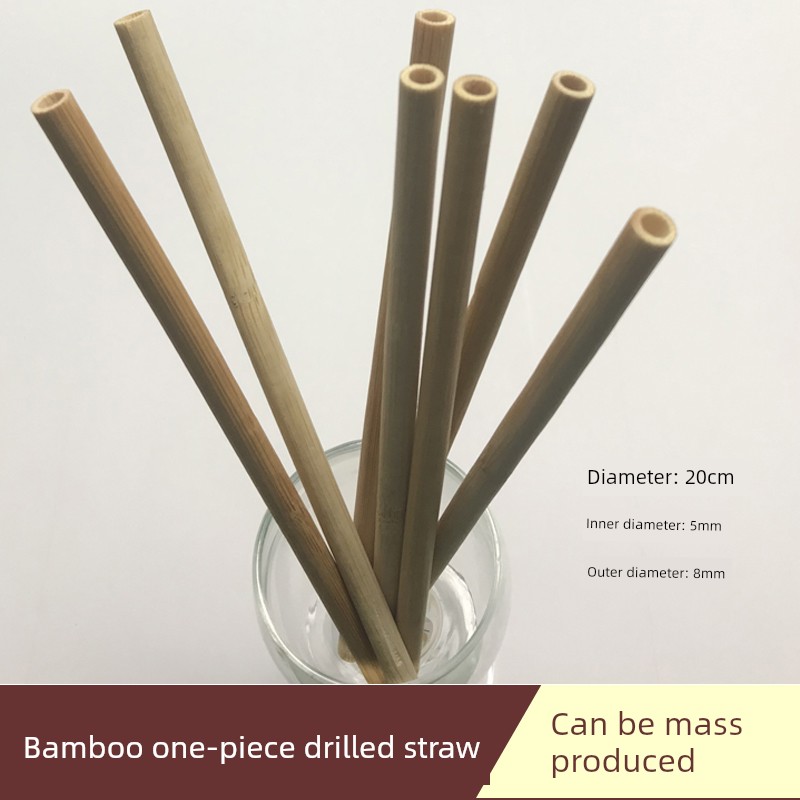 Natural Bamboo Eco-Friendly Straws, Healthy Bamboo Straws, Western-Style Cafe Milk Tea Straws, Manufacturer Sales