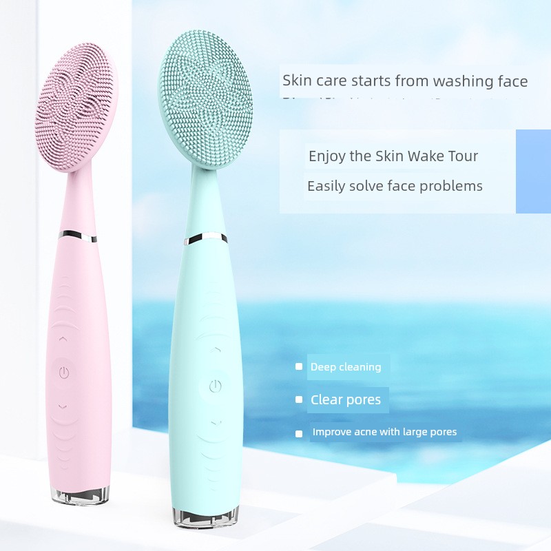  新款來秀硅膠電動洗臉儀潔面儀洗臉神器男女洗臉機深層毛孔清潔器 蓝色Product Thumbnail