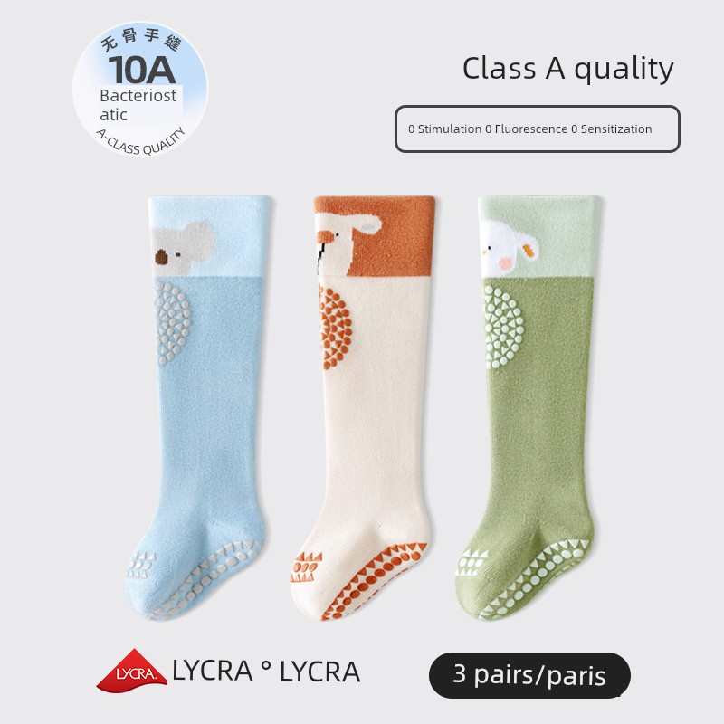 Baby Knee-High Socks for Spring and Autumn, Non-Slip, Over-The-Knee Floor Socks, Class A, Non-Tightening, Knee Protection, Crawling and Walking Cartoon — 2