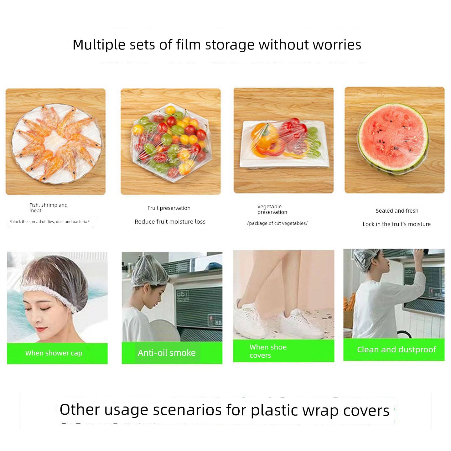 Extra Large Thickened Refrigerator Kitchen Tray Plastic Wrap Cover