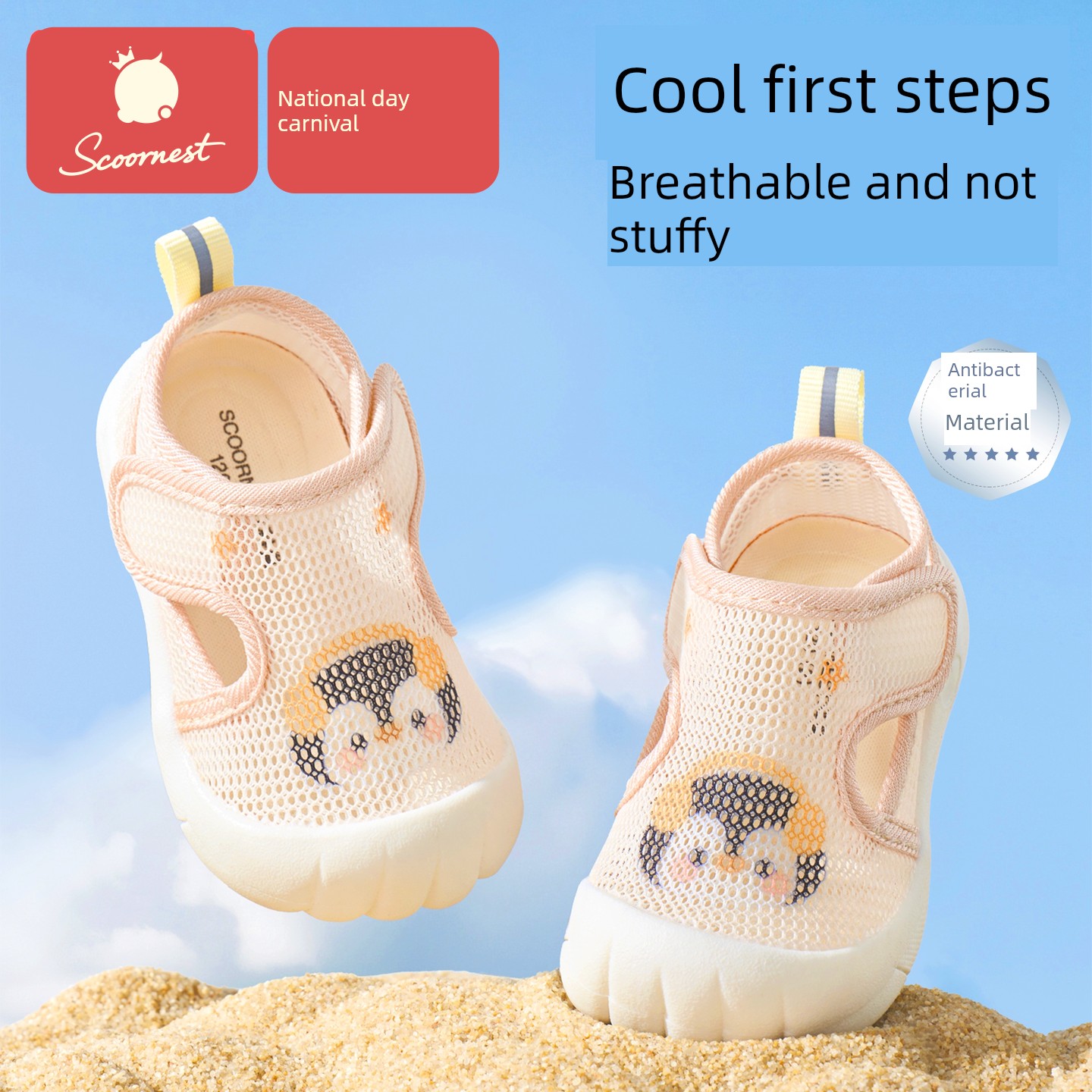 Kechao Baby Summer Sandals, Boys' Toddler Shoes, Indoor Non-Slip Baby Shoes, Soft-Soled Baby Mesh Shoes for Girls