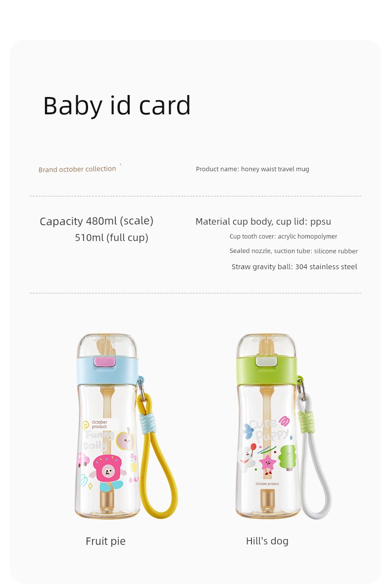 October Crystal Maternity Straw Cup for Labor and Delivery, Gravity Ball Ppsu Adult Maternity Postpartum Special Water Cup — 20