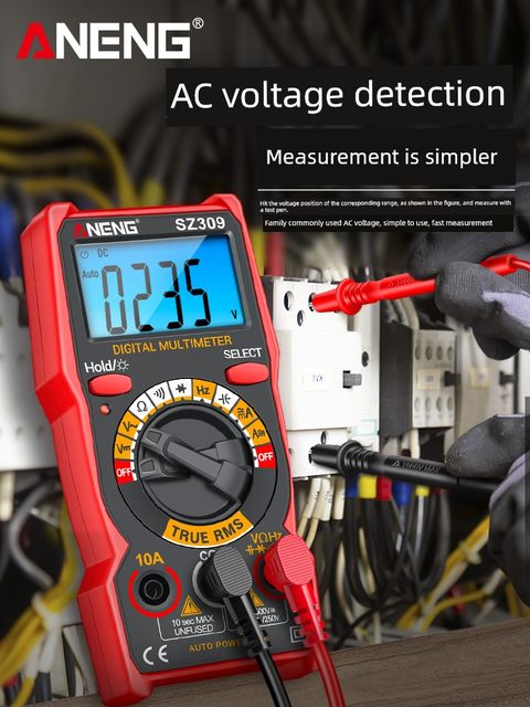 Digital multimeter high-precision electrician special electronic multimeter voltage measurement capacitor intelligent digital display home set