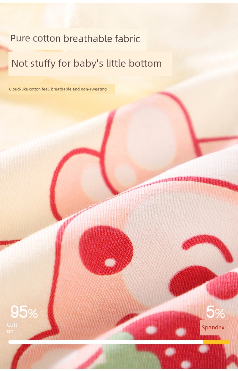 Children's Underwear for Girls, Pure Cotton Crotch Shorts, Little Girls' Class a Non-Binding Four-Corner Baby Briefs, Boxer Briefs — 3