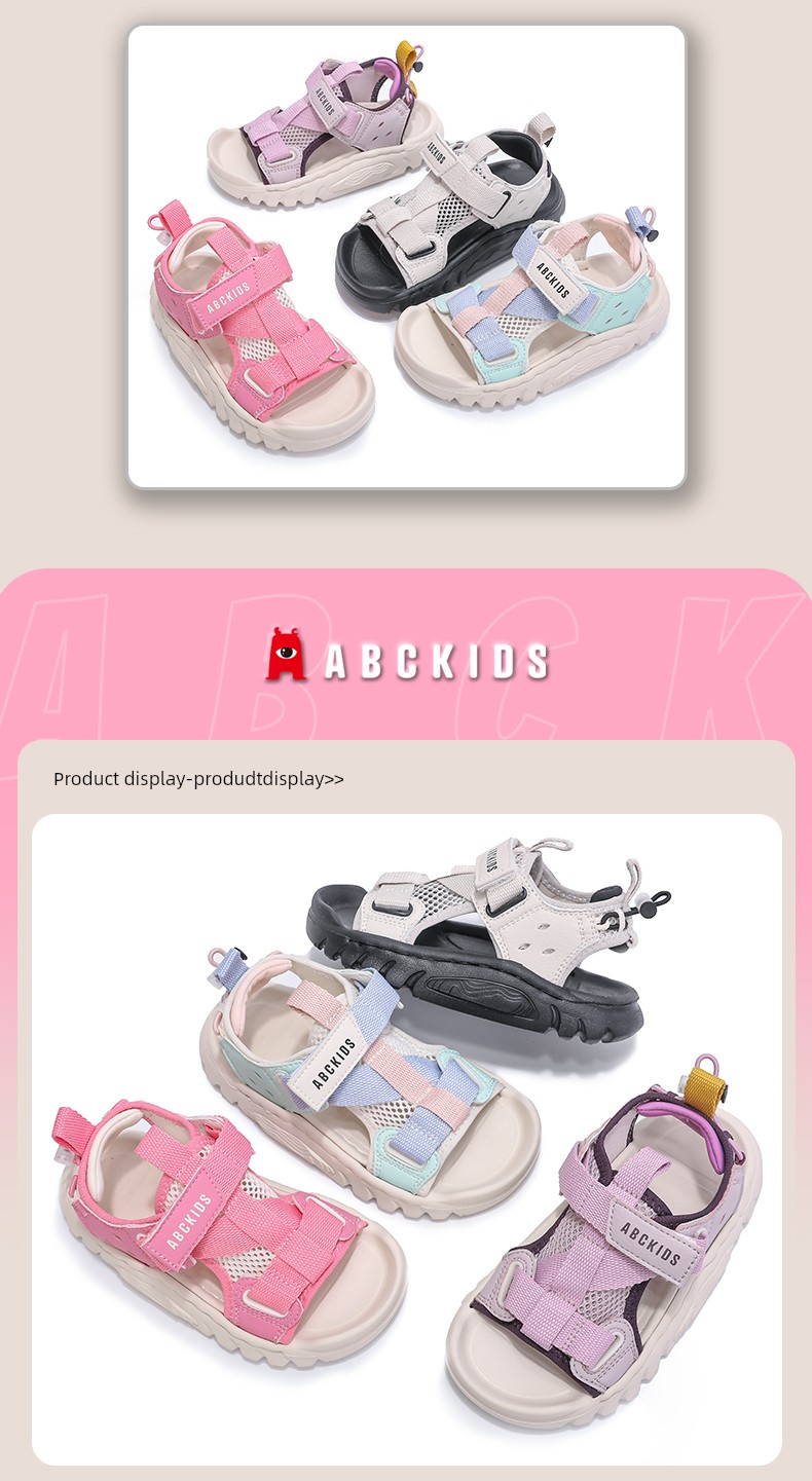 Abckids Kidsren's Shoes, Girls' Summer Sandals, 2026 New Kidsren's Hiking Shoes, Girls' Sports Soft-Soled Beach Shoes — 13