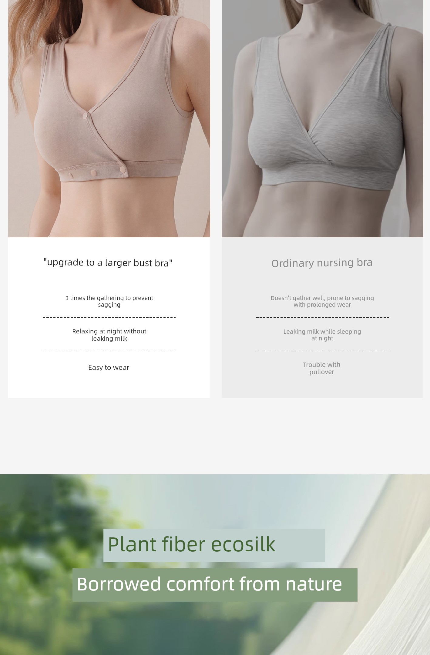 [C-G Large Size Large Bust] Nursing Bra with Large Cups to Prevent Sagging, Specially Designed for Postpartum Breastfeeding, Thin Summer Style Bra — 13