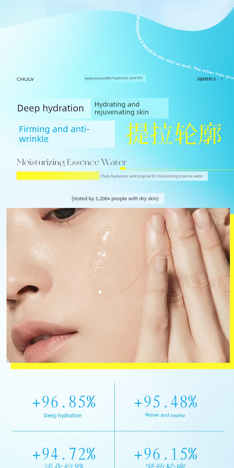 Hyaluronic Acid Original B5 Moisturizing Essence Water Long-Lasting Moisturizing, Firming, Anti-Wrinkle, Soothing, Repairing and Nourishing Official — 13