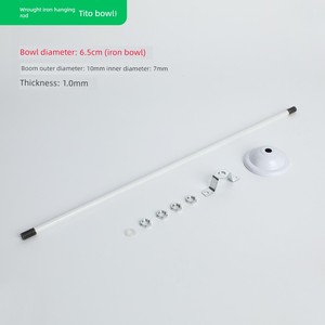 T8 Fluorescent Light Fixture Black and White Fluorescent Lamp Iron Suspension Rod Surface-Mounted Downlight Track Spotli