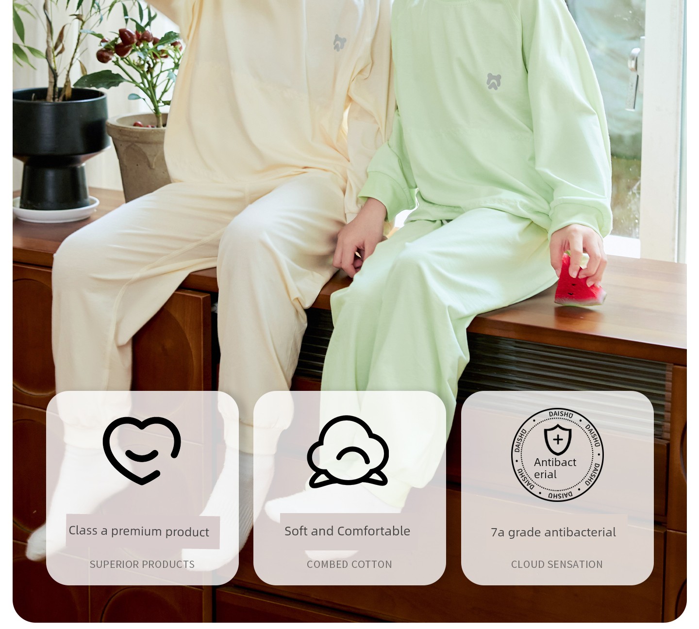 Four Seasons Collection】Children's Pajamas Boys' Autumn Tops and Pants Modal Cotton New Long Sleeve Spring and Autumn Girls' Homewear — 3