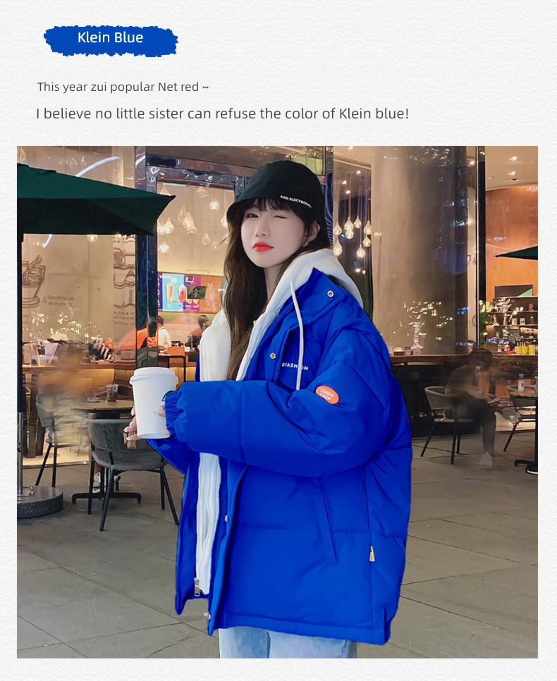 over size Bread clothes have cash less than that is registered in the accounts down cotton-padded clothes Cotton female 2022 new pattern tide Autumn and winter loose coat thick cotton-padded jacket