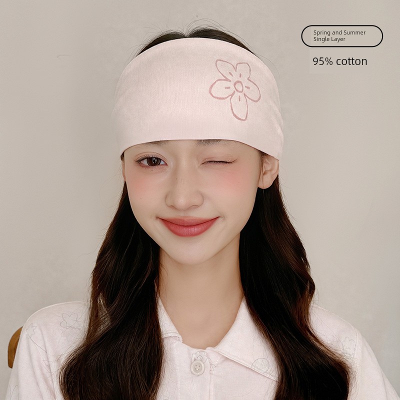 Jq Jingqi [Ruffled Edge] Summer Thin Maternity Hat Single Layer Floral Large Head Circumference Pregnant Women's Hat Windproof Forehead Protection — 5