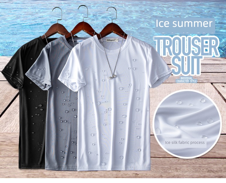 Three generations antifouling uneven sleeve length man Summer and Autumn T-shirt