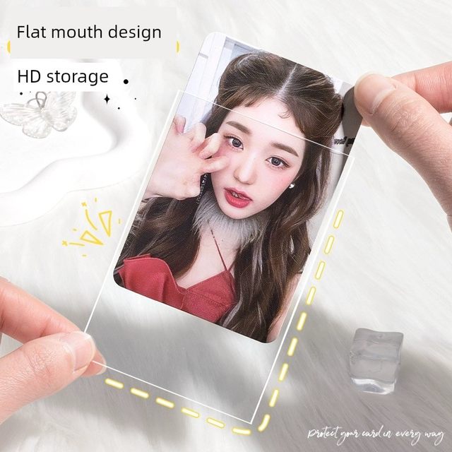 Flat mouth popcorn popcorn card film HARO version 20 silk small card protective cover high transparency Korean small horse card card cover hard scratch-proof thick storage