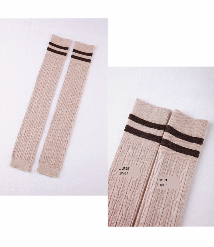 Autumn and winter ma'am keep warm wool lengthen knitting socks