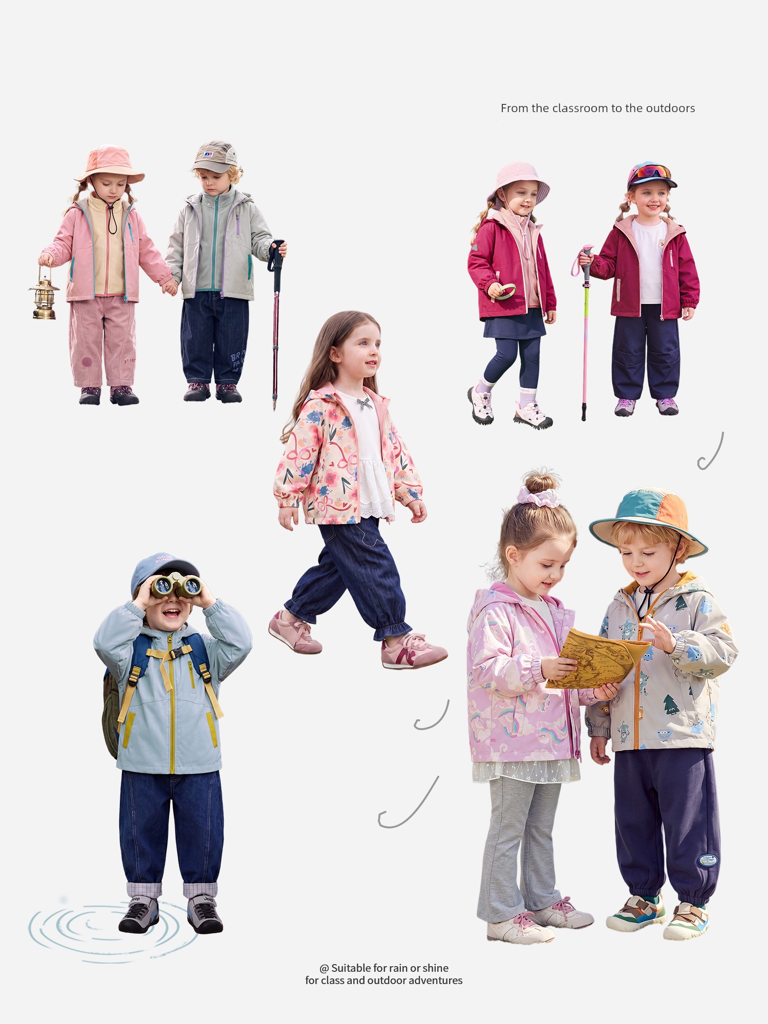 [All Girls' Wardrobes Live Broadcast Room] Jellybaby Kidsren's Soft Shell Jacket Girls' Three-In-One Jacket — 4