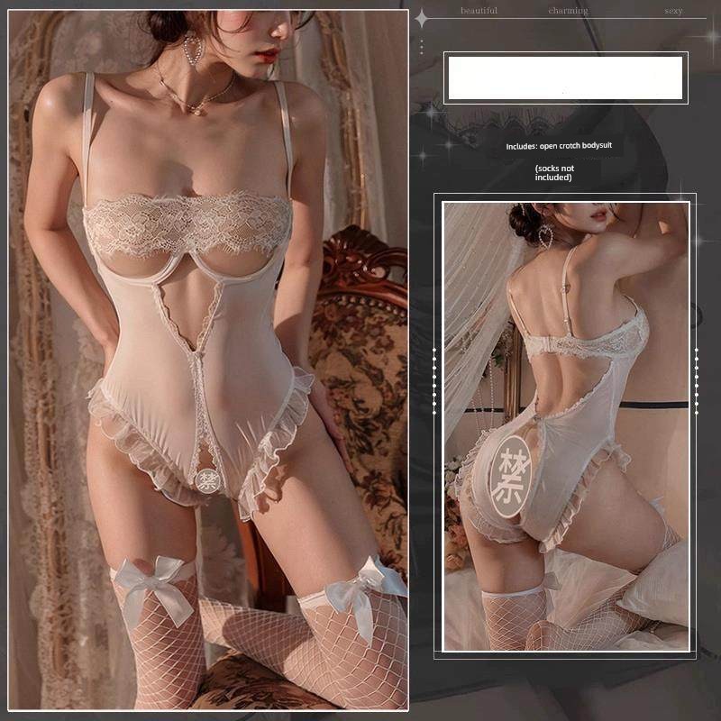 Sexy and Fun Sleepwear, Abstinence-Style Plus-Size Lace Suspender Nightgown, Abstinence-Style New Style Lingerie for Pregnant Women, Fun and Interesting — 4