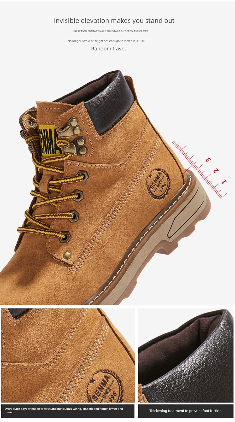 Senma Gao Bang Autumn and winter new pattern Plush Retro Martin boots