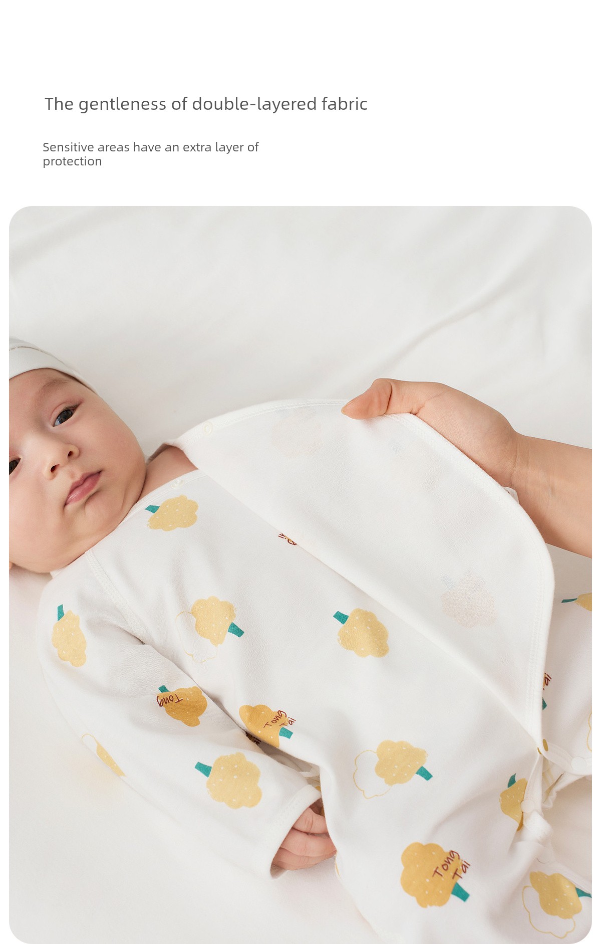 Tongtai Spring and Autumn Pure Cotton 0-June Baby Jumpsuit — 13