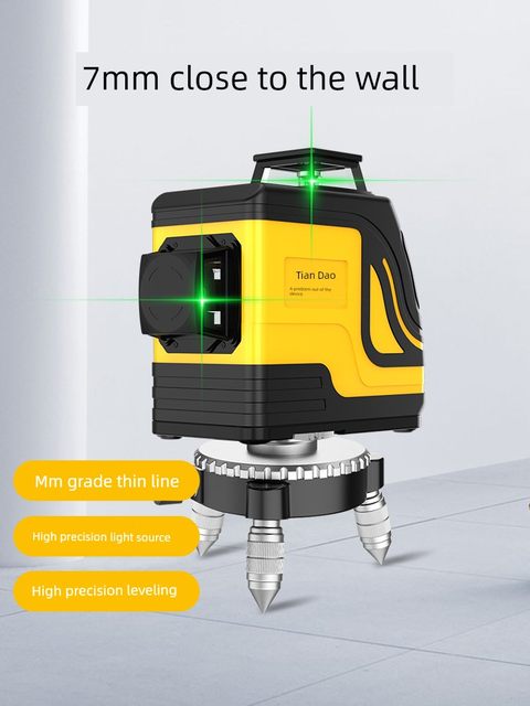 Tashima Super Bright 12-line Infrared Level High Precision High Light Thin Line Green Light Level Laser Wall Building Artifact