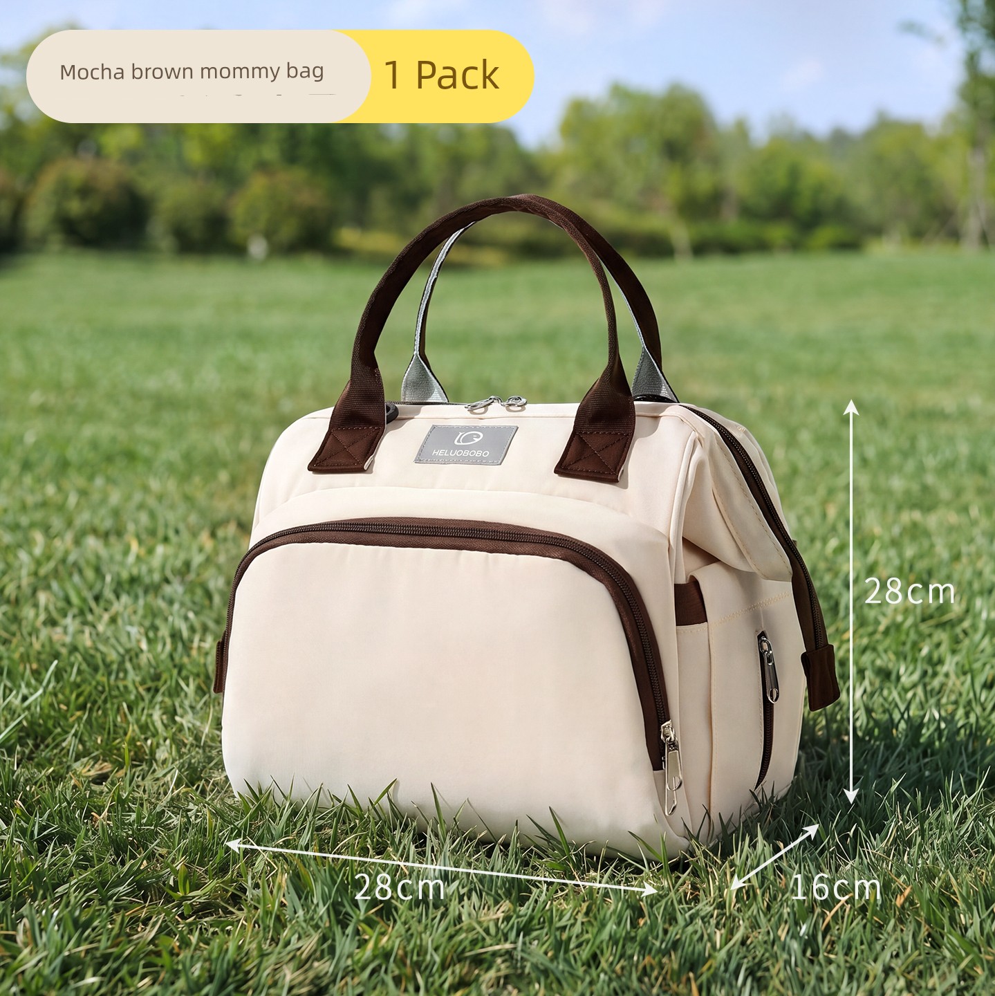 High-Looking Mommy Bag, Portable for Outings, Large-Capacity Storage Bag for Baby Bottles and Breast Pumps, Lightweight Cross-Body Mother-And-Baby Bag — 7