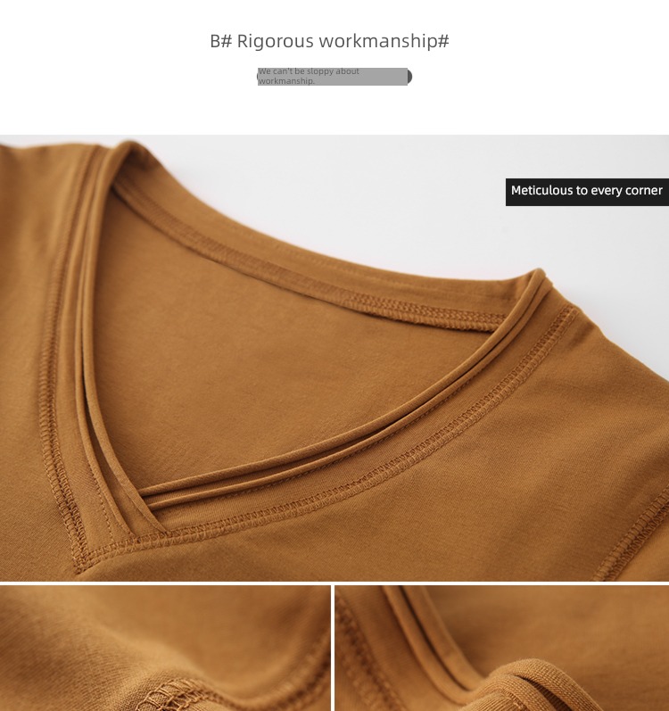 Autumn and winter Self-cultivation Pure black ma'am Long sleeve Undershirt