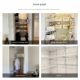 AA column storage rack 800 library wall-mounted metal wardrobe storage storage room wall-mounted open clothes grid board
