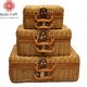 Imitation of Fujitianyuan retro rubber rattan suitcase storage box picnic basket storage box shooting props souvenir gift box