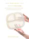 Healthy bone porcelain baby meal tray ceramic partition meal tray children tableware fat reduction meal tray household white porcelain plate