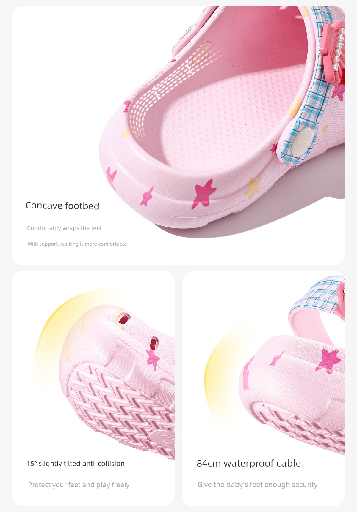 Balabala Kidsren's Slippers for Girls, Summer Baby Hole-In-The-Wall Shoes, Princess Cute Little Girl Soft-Soled Beach Sandals — 13