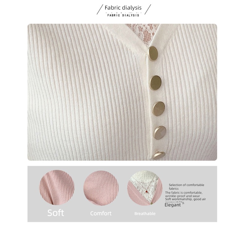 temperament Self-cultivation High collar Hot money Lace stitching Undershirt